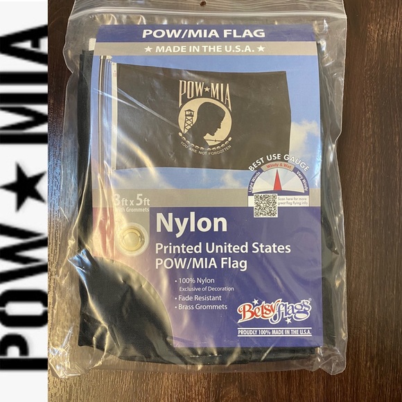 ⛓🇺🇸3’X5’ Grommet Nylon POW/MIA Flag - Picture 4 of 10